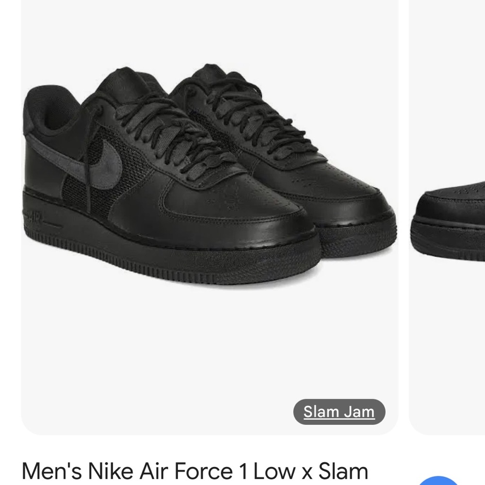 Men’s Black/Grey Nike Slam Jam Air Force One